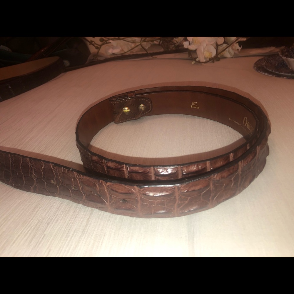 crocodile leather belt !!
